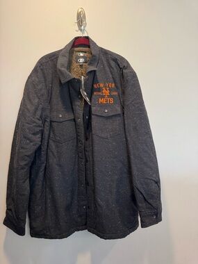 New York Mets Men’s Sherpa-Lined Jacket - Navy